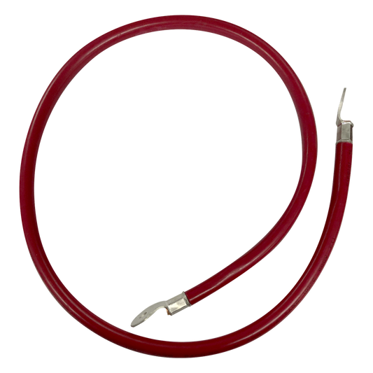 Cable para Baterías 1 m, Rojo, Calibre 2 AWG con Terminales de Ojo en Ambos Extremos