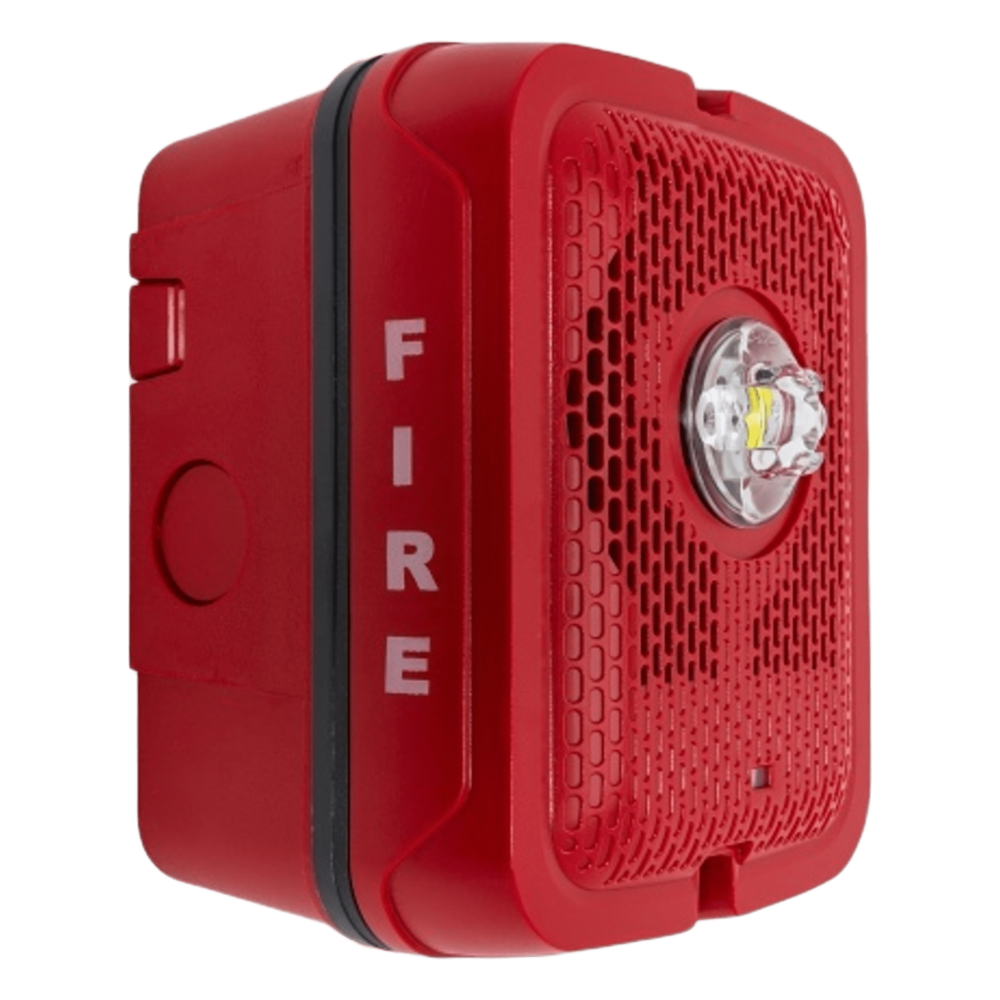 Bocina con Lámpara Estroboscópica para Exterior, con Configuración Estroboscópica Seleccionable, Color Rojo
