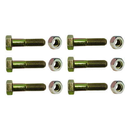 Paquete de 6 tornillos grado 5 y tuercas tropicalizadas 1/4 x 1-1/4". Para STZ30/SCZ30/SCZ30P.