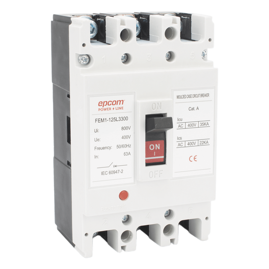 Protección Térmica/ Interruptor 3P, 100A, Corriente Alterna 690 V CA Trifásica.