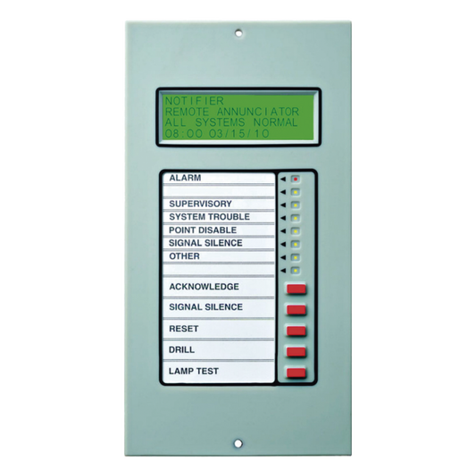Anunciador remoto LCD retroiluminado de 80 caracteres para paneles NOTIFIER vía EIA-485