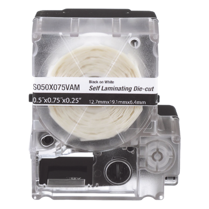 Casete de 200 Etiquetas Autolaminadas de 25.4 x 38.1 mm (1 x 1.5 Pulgadas), para Cables de 3.1 a 7 mm (0.12 a 0.28 Pulgadas) de Diámetro, Área de