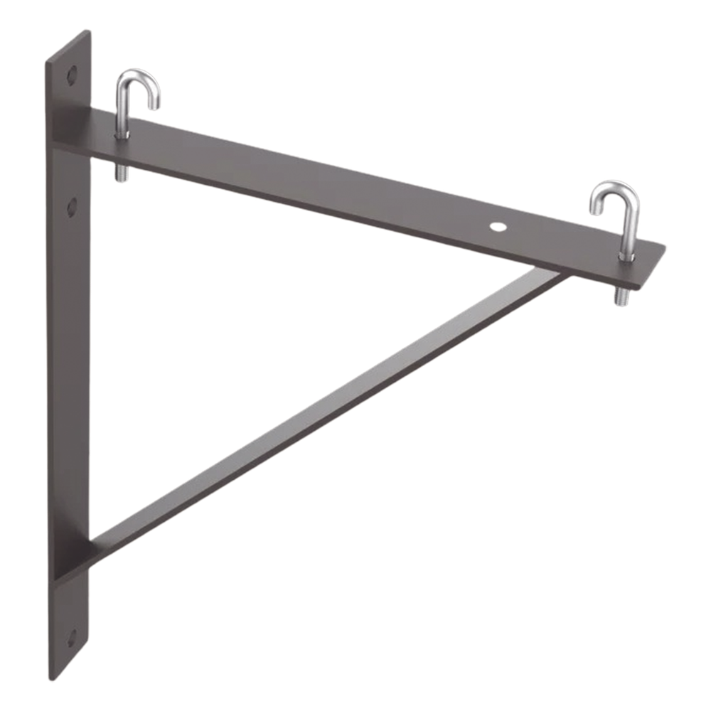 Kit de Soporte Triangular a Pared, Para Escalerillas de 12 y 6 in de Ancho, de Acero, Color Negro