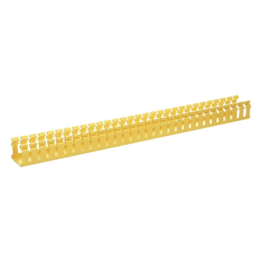 Canaleta Ranurada de PVC sin Tapa, Tipo H (Tapa Abisagrada), 2 in de Ancho, 2 in de Alto y 1828.8 mm de Largo, Color Amarillo