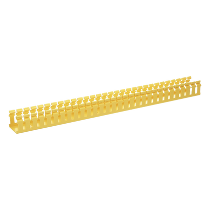 Canaleta Ranurada de PVC sin Tapa, Tipo H (Tapa Abisagrada), 2 in de Ancho, 2 in de Alto y 1828.8 mm de Largo, Color Amarillo