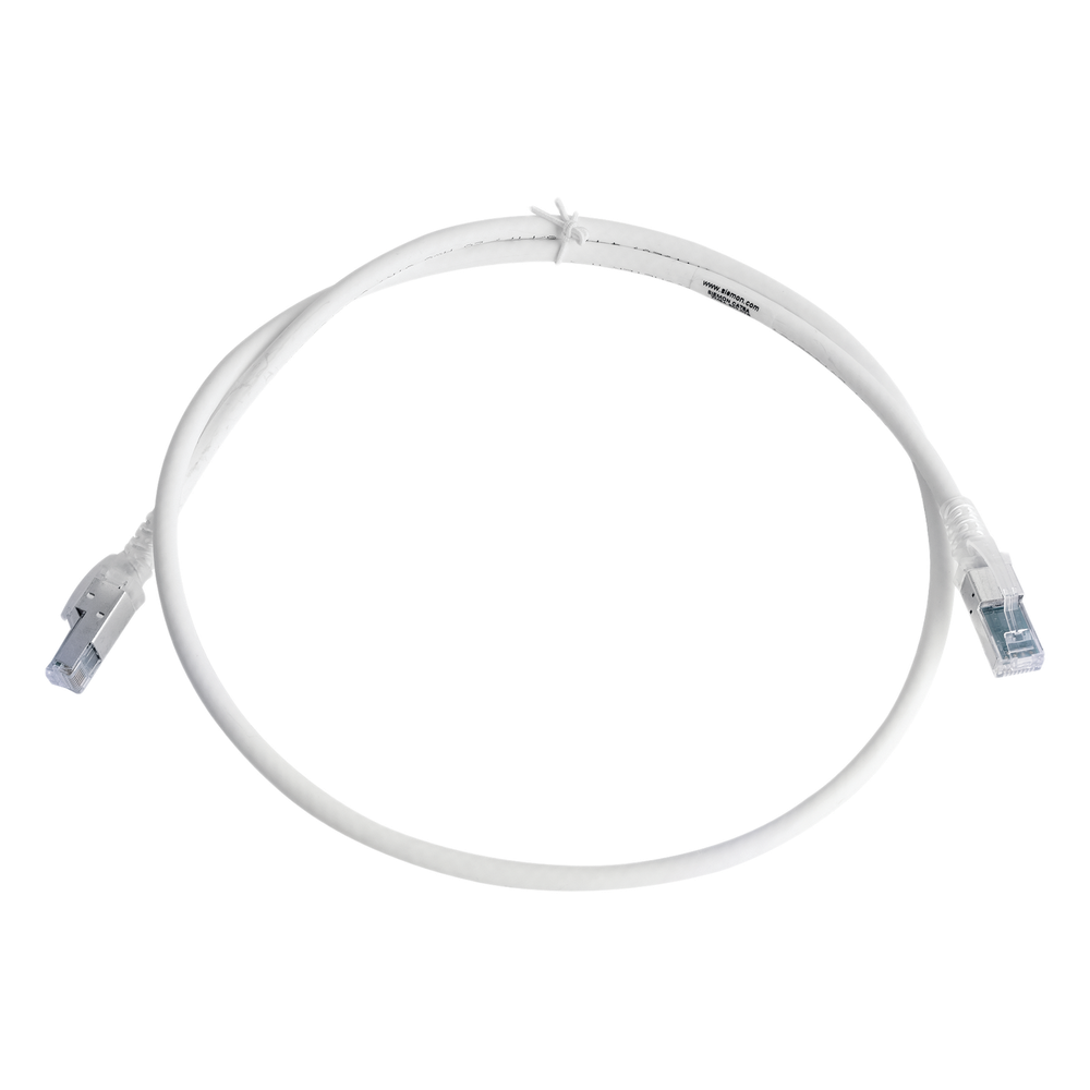 Patch Cord Z-MAX Cat6A S/FTP, CM/LS0H, 0.91 Metros (3 Pies), Color Blanco