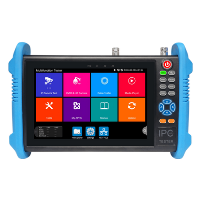 Tester de Video Profesional | Pantalla 7"| Prueba IP/HD/Analógicas | TVI/CVI/AHD/CVBS | IP ONVIF | 4K/8K | H.264/H.265 | HDMI | PTZ | Scanner IP |