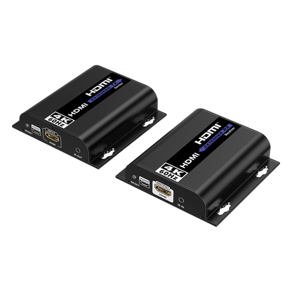 Kit extensor para distancias de hasta 200 metros | Resolución 4K @60Hz | Cat 6 | Conexión uno a uno y uno a muchos hasta 120 mts | Compatible con