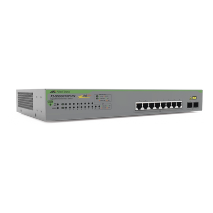 Switch PoE+ Gigabit WebSmart de 10 puertos 10/100/1000 Mbps (2 x Combo) + 2 puertos gigabit SFP (Combo), 75 W