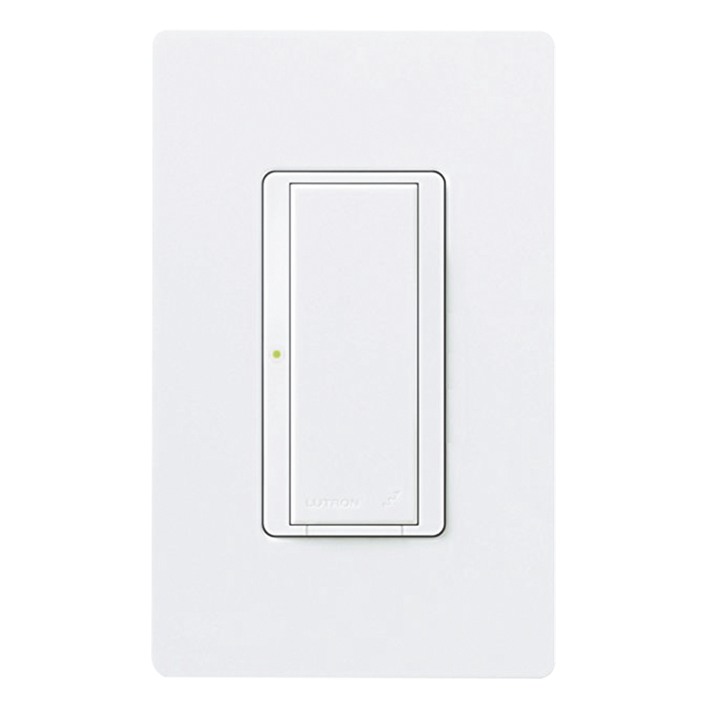 Interruptor de pared on/off para sistema RadioRA 2, doble voltaje 120/277 V, 8 A en iluminación y motores de 1/10 HP (3 A), dos hilos sin cable