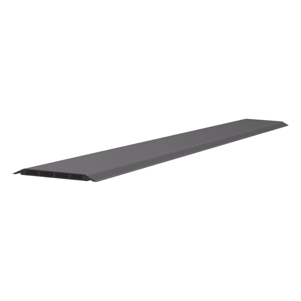 Canaleta de Piso de 4 Vías, Material PVC Rígido, 6 ft de largo, 176 mm de Ancho, Color Negro
