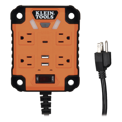Multicontacto Powerbox 1, con 4 Salidas 120 Vca, 2 USB-A / 1 USB-C, Luces LED Integradas y Soporte Magnético