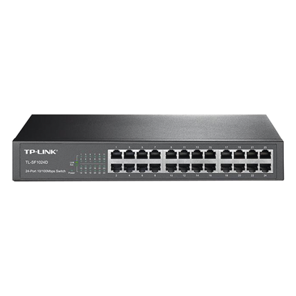Switch no administrable de 24 puertos 10/100 Mbps para escritorio/rack