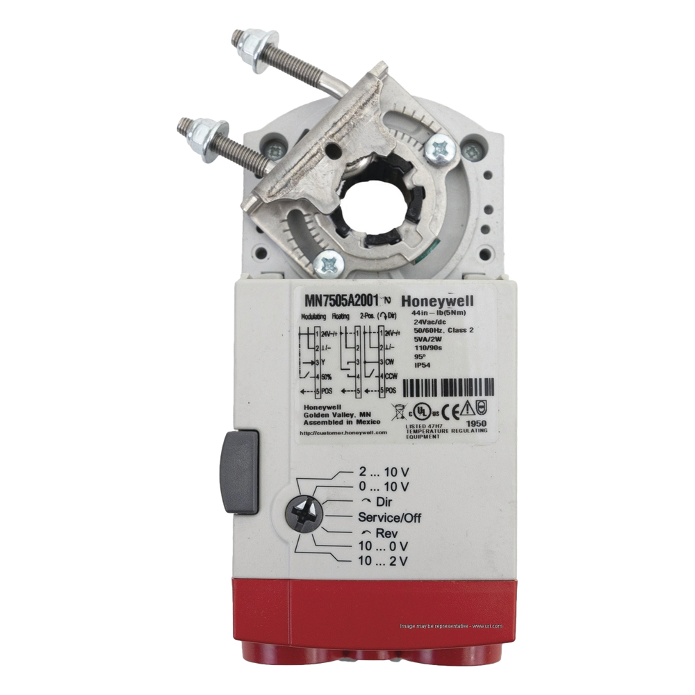 Actuador de Acople Directo sin Retorno por Resorte / 44 lb-in (5 Nm) / Control Modulante 0(2)-10 Vdc / 0(4)-20 mA / Retroalimentación 0(2)-10 Vdc
