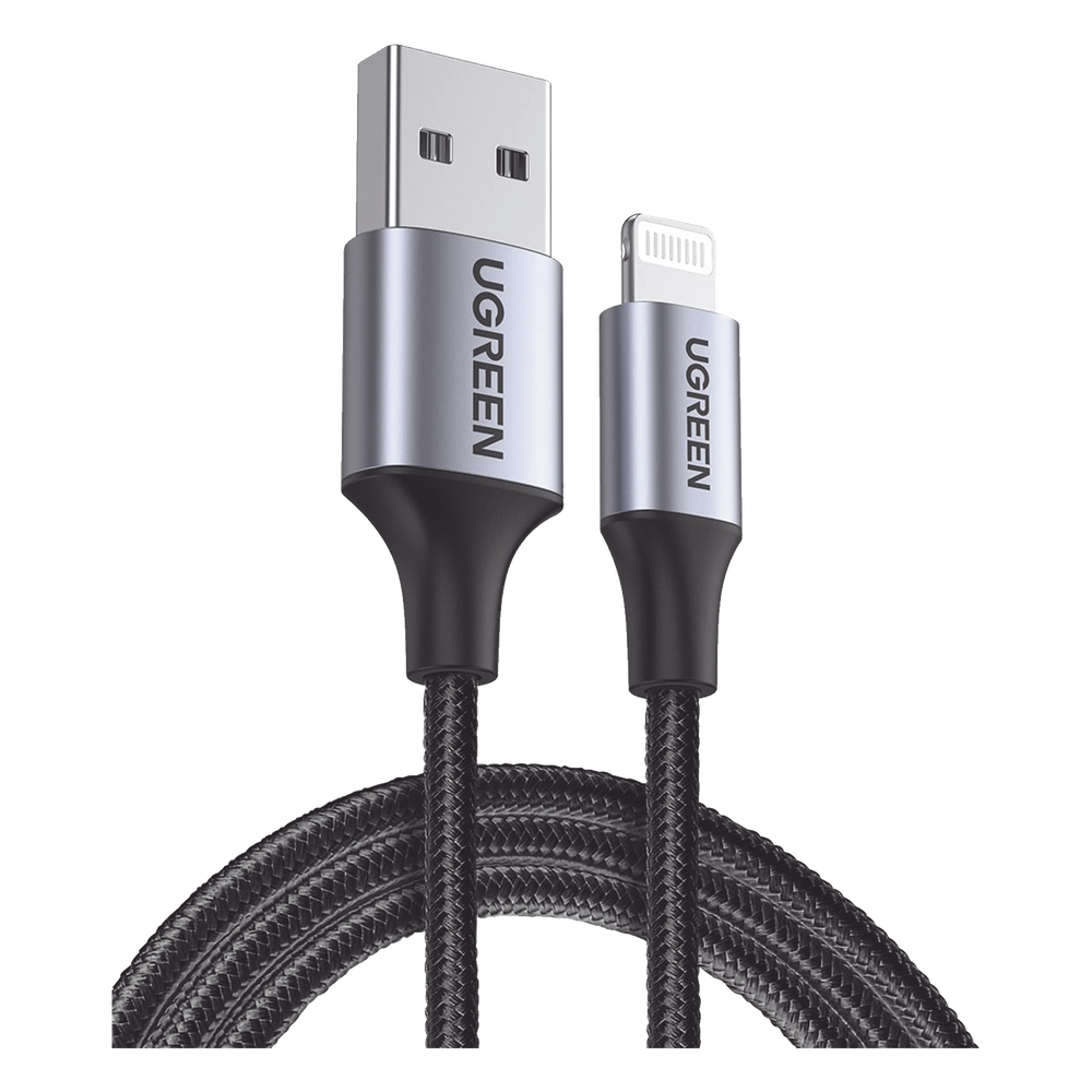 Cable USB-A a Lightning | 1 Metro (3.28 Pies) | Certificado MFi | Carga Rápida 5V/2.4 A | 480 Mbps | Conector C94 | Adecuado para iPhone, iPad y iPod