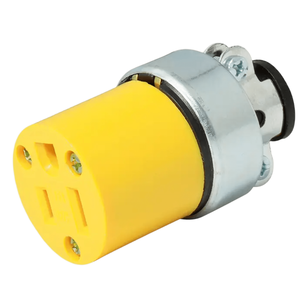 Contacto Blindado Aterrizado / 15 A 125 V / 50/60 Hz / ABS/ Metal / Color Amarillo.