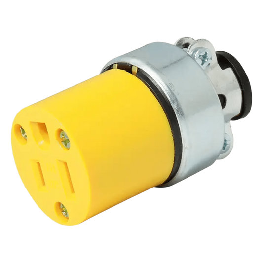 Contacto Blindado Aterrizado / 15 A 125 V / 50/60 Hz / ABS/ Metal / Color Amarillo.
