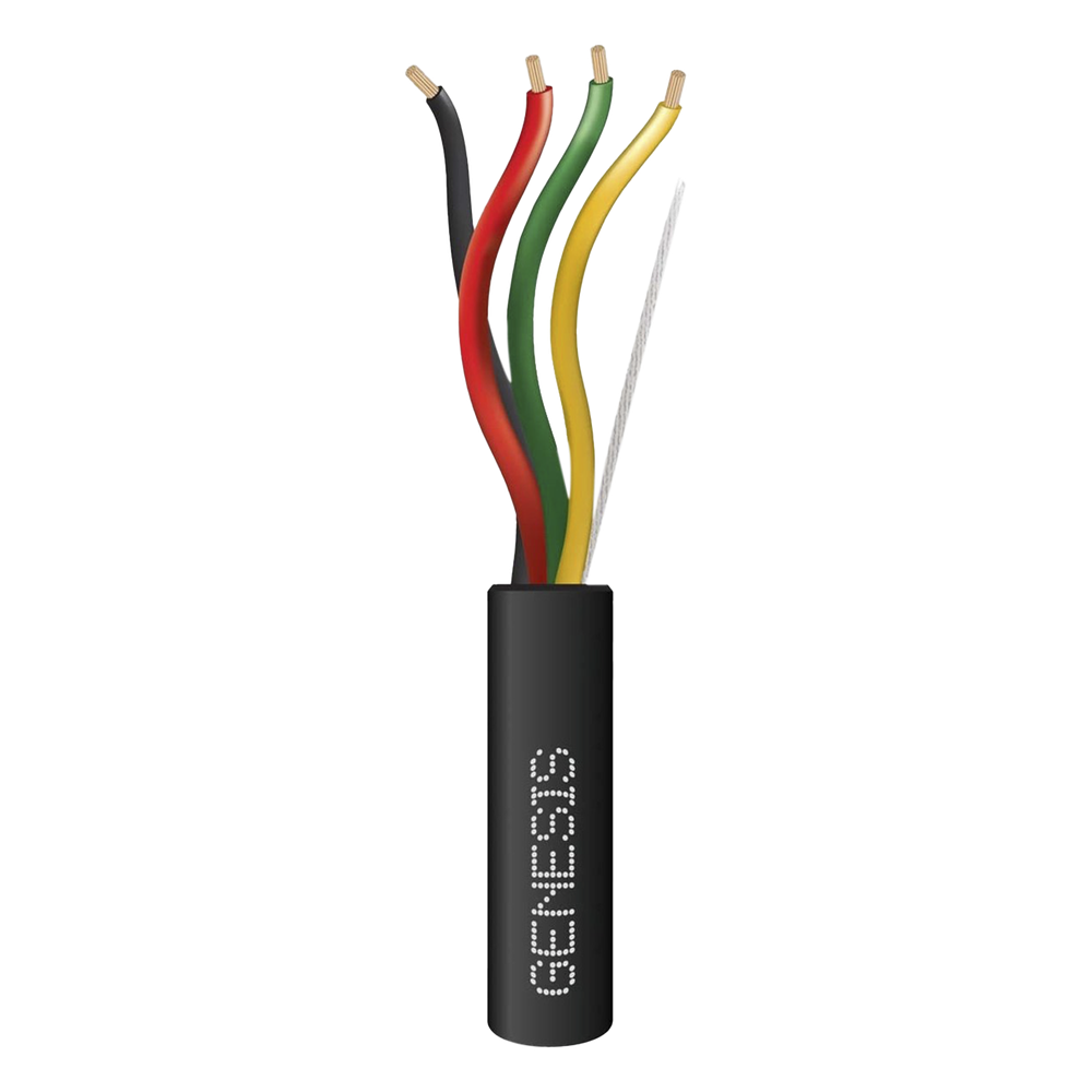 Carrete de Cable 305 Metros (1000 Pies) / 4x18 AWG / Cable Direct Burial / Para Uso en Intemperie / Uso en Aplicaciones en Sistemas de Detección de