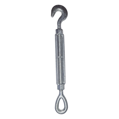Tensor de 3/8" x 6" Acero Forjado OJO-GANCHO Galv. Inmersión en Caliente (Carga Max. 1000 lbs).