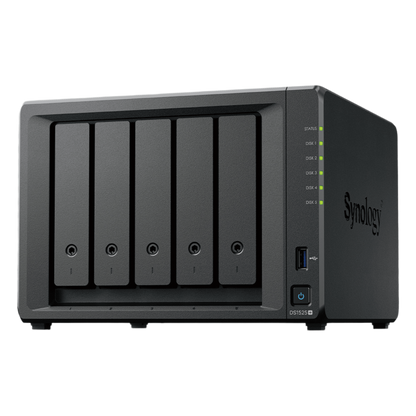 NAS DiskStation DS1525+ | 5 Bahías | Expansión hasta 15 Bahías | 2 Puertos 2.5GbE | Soporte 10GbE | Almacenamiento en Caché SSD | Hasta 300 TB de