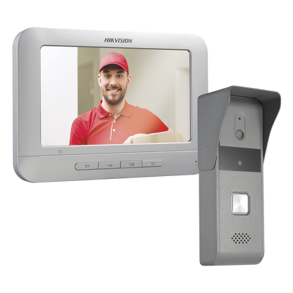 Kit de Videoportero Analógico con Pantalla LCD a Color de 7" / Frente de Calle para Exterior IP65 / Salida de Relevador