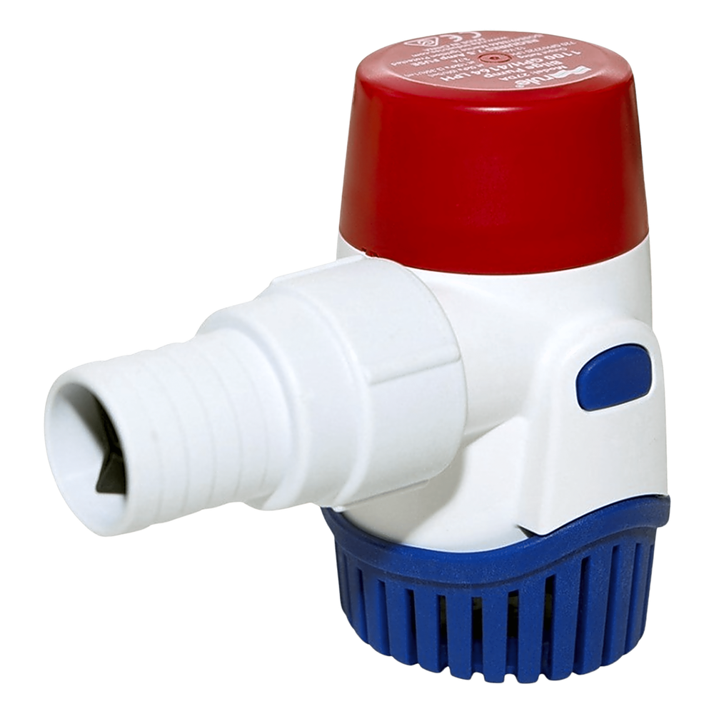 Bomba Sumergible de Achique Marina Rule 1100 GPH / 12 Vcd / Ejes de Acero Inoxidable Sumergibles / Base de Filtro con Cierre a Presión / Protección