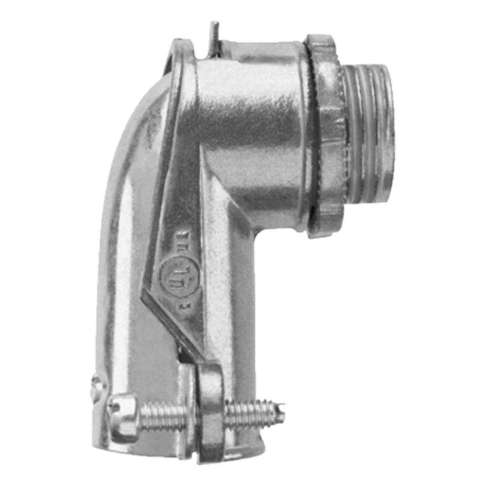 Conector curvo para tubo flexible 3/4" (19 mm)
