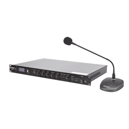 KIT de Amplificador de 120W Modelo SF120DTB | más Micrófono de Escritorio Modelo SF621A