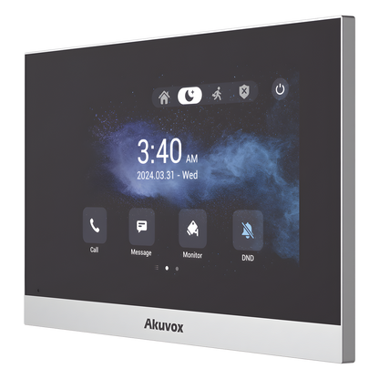 Monitor ANDROID / Soporta APP Android / Pantalla Touch Screen LCD 7" / WiFi / Punto WIFI / Bluetooth / PoE / SIP / 8 Entradas de Alarma / 1 Salida de