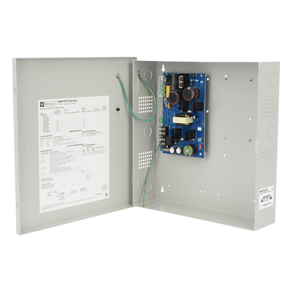 12 o 24 Vcc @ 6 Amp. / fuente de alimentación / 1 salida / capacidad de baterías de respaldo / requieren baterías