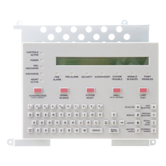 Teclado con pantalla LCD retroiluminada de 80 caracteres, en español, para paneles NOTIFIER serie ONYX