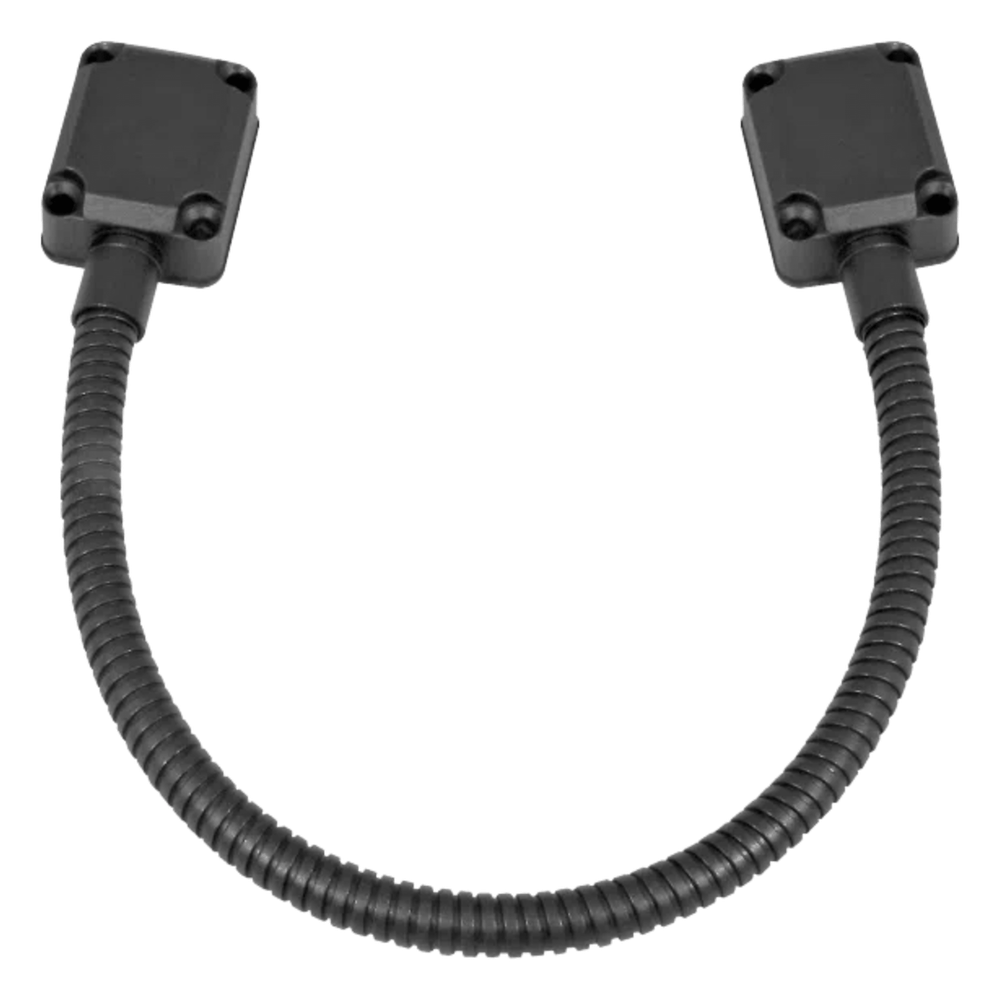Loop Pasacable En Color Negro para Puertas / Acero Inoxidable / Ideal para Control de Acceso / Diseño Elegante / Tapas de Aluminio