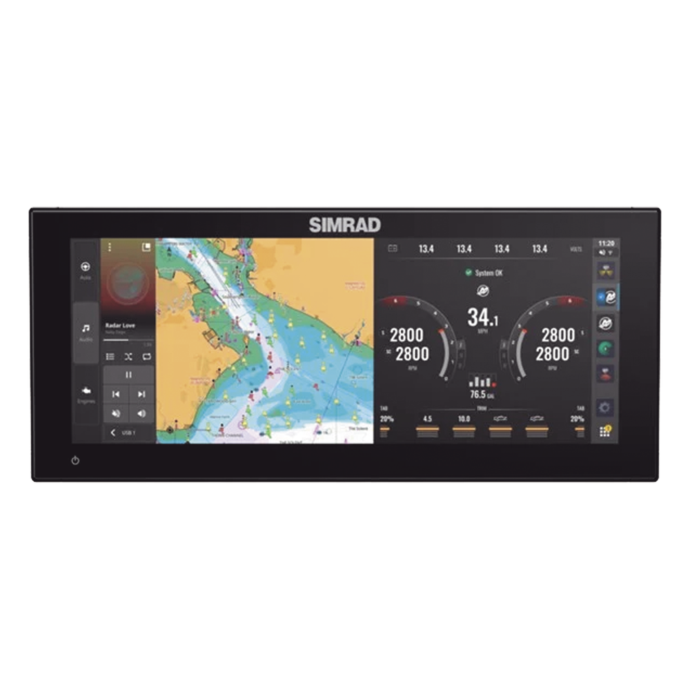 Pantalla Ultrawide NSX ULTRAWIDE de 12 pulgadas / Pantalla SolarMAX™ IPS HD / Integración con Mercury® y CZone® / Sonar Active Imaging™
