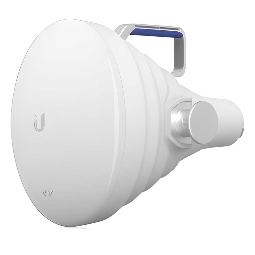 Antena Sectorial 30° tipo Horn para Multipunto, 19.5 dBi. Rango extendido 5.15 - 6.875 GHz. Alto aislamiento al ruido. Compatible solo con AF5XHD