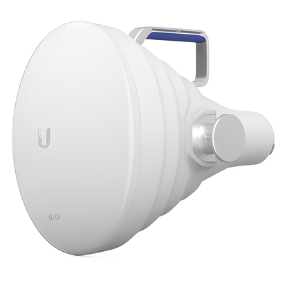 Antena Sectorial 30° tipo Horn para Multipunto, 19.5 dBi. Rango extendido 5.15 - 6.875 GHz. Alto aislamiento al ruido. Compatible solo con AF5XHD