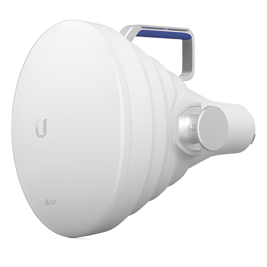 Antena Sectorial 30° tipo Horn para Multipunto, 19.5 dBi. Rango extendido 5.15 - 6.875 GHz. Alto aislamiento al ruido. Compatible solo con AF5XHD