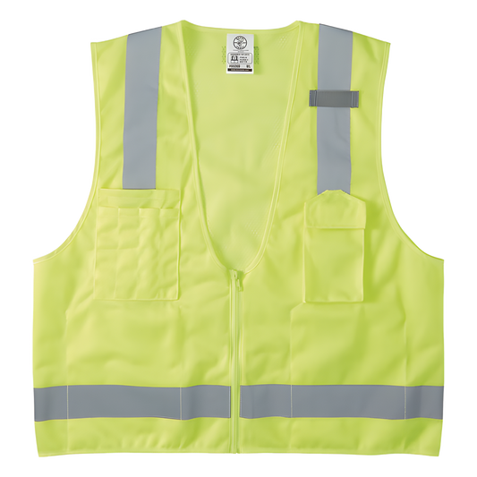 Chaleco de seguridad reflectante de alta visibilidad, mediano/grande. Con múltiples bolsillos de diferente capacidad