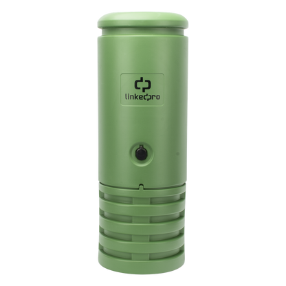 Pedestal para Cajas de Empalme de Fibra Óptica Cilíndrico Color Verde con Bracket Estándar (No Incluye Caja de Empalme)