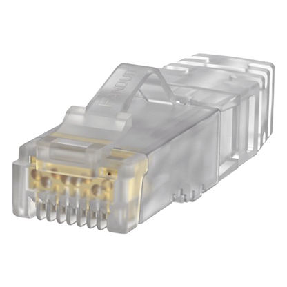Plug RJ45 Cat6A, Para Cable UTP de Calibre 23-24 AWG, Chapado en Oro de 50 Micras, Paquete de 100 Piezas