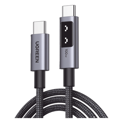 Cable USB-C a USB-C | 1 Metro | Carga Rápida de hasta 100W | Transferencia de datos 480 Mbps | PD3.0 | QC4.0/3.0/2.0 | FPC | AFC | Protección