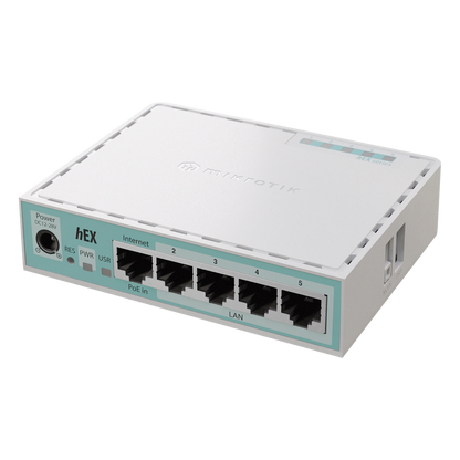 (Hex Version 2024) Router con 5 Puertos Gigabit Ethernet, 1 Puerto USB / CPU ARM Doble Nucleo/ RAM 512 MB/ Balanceo de Cargas