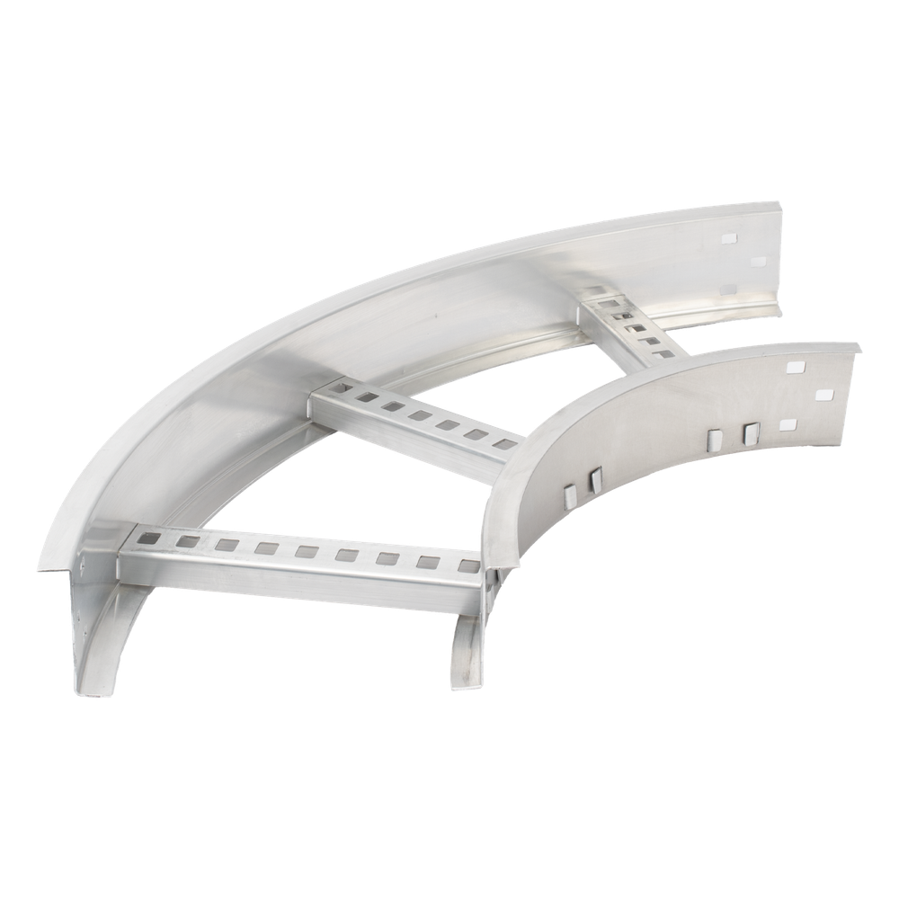 Curva Horizontal de Aluminio de 90° Perfil Z / Peralte 3 1/4" / Ancho 9" / Radio 8" / Incluye Tornillería (CHC90EZ314R8X9AK)