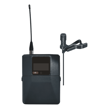 Sistema de Micrófono Inalámbrico | Receptor Un Canal U-Band 540-690 MHz | Micrófono de Solapa Digital | Modulación PI/4-DQPSK | Pantalla TFT-LCD 2.2"