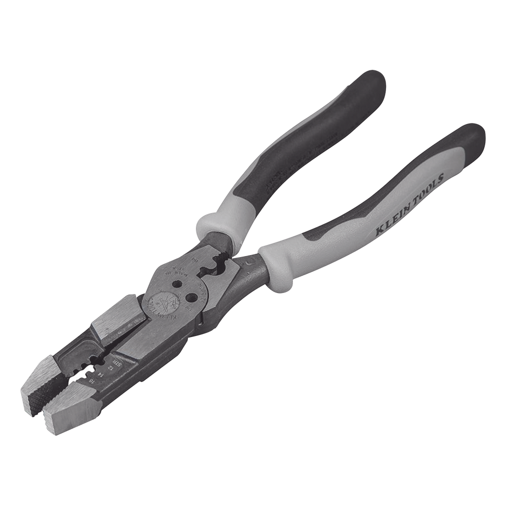 Pinza Híbrida con Ponchadora de 8". Pela Cable Sólido de 10-14 AWG y Cable Trenzado de 12-16 AWG
