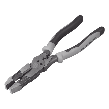 Pinza Híbrida con Ponchadora de 8". Pela Cable Sólido de 10-14 AWG y Cable Trenzado de 12-16 AWG