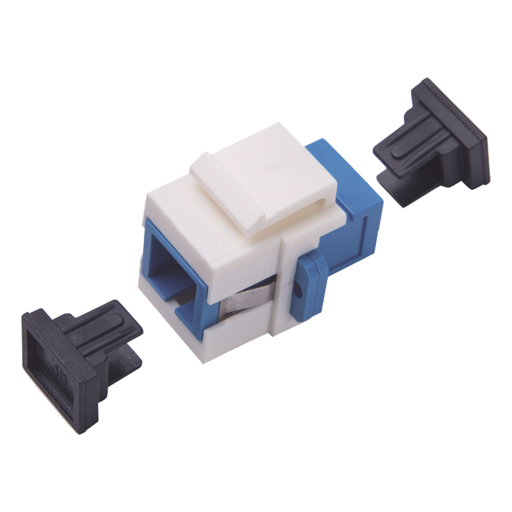Acoplador Keystone de Fibra Óptica Monomodo SC/PC Simplex a SC/PC Simplex