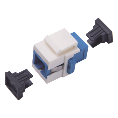 Acoplador Keystone de Fibra Óptica Monomodo SC/PC Simplex a SC/PC Simplex