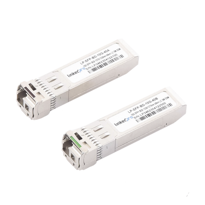 Transceptores Ópticos Bidireccionales SFP+ (Mini-Gbic) / Monomodo 1270 & 1330 nm / 10 Gbps / 1000BASE-BX / Conector LC/UPC Simplex / DDM / Hasta 40