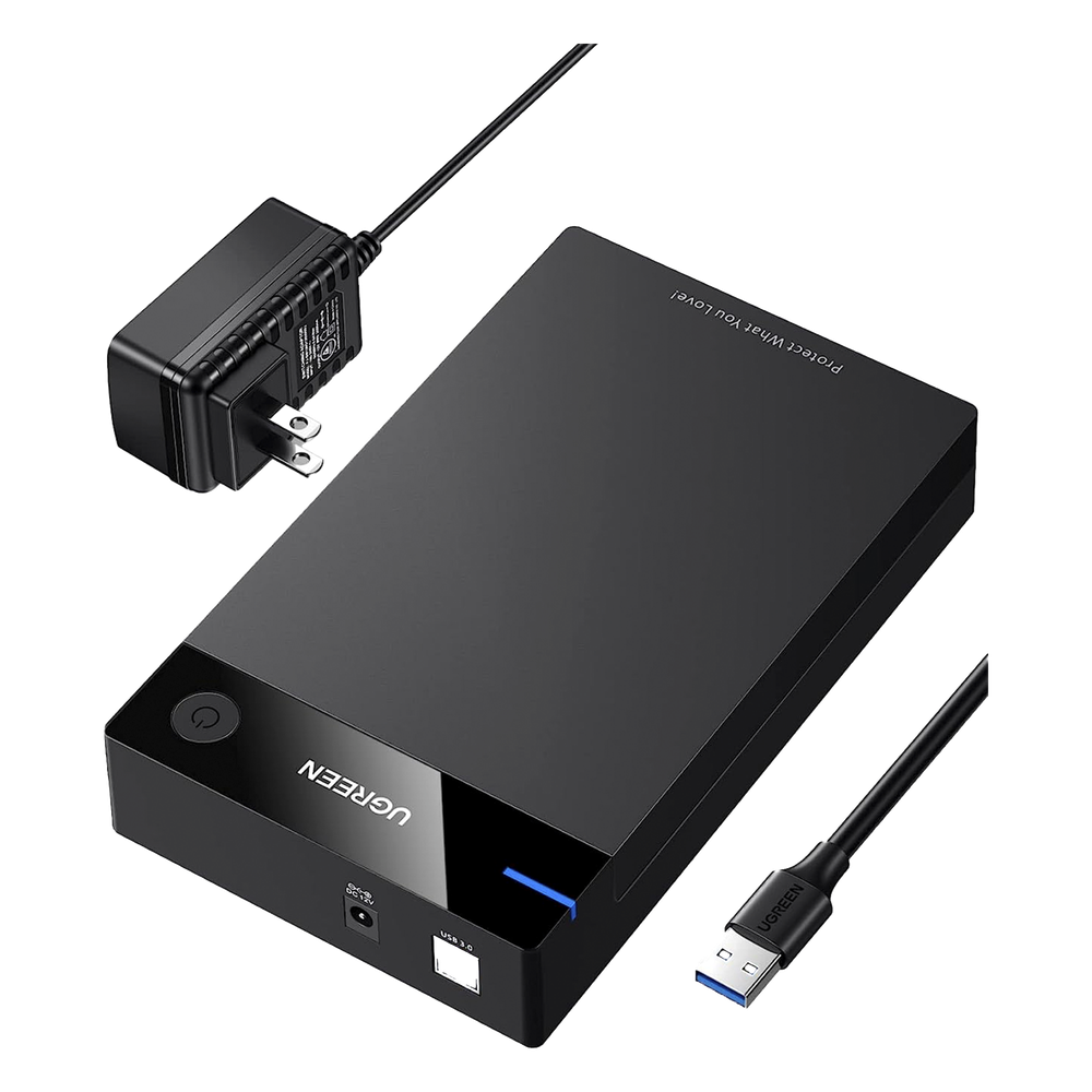Carcasa de Disco Duro para 3.5" y 2.5" (Enclosure) | Con Cable USB 3.0 | Para HDD 3.5" / SSD 2.5" | SATA I/II/III | UASP | Hasta 16 TB | Compatible