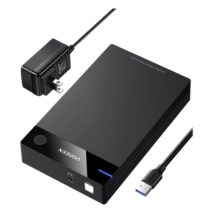 Carcasa de Disco Duro para 3.5" y 2.5" (Enclosure) | Con Cable USB 3.0 | Para HDD 3.5" / SSD 2.5" | SATA I/II/III | UASP | Hasta 16 TB | Compatible
